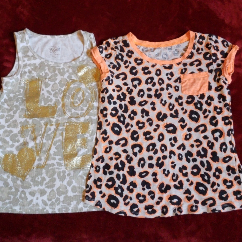 Justice animal print tops